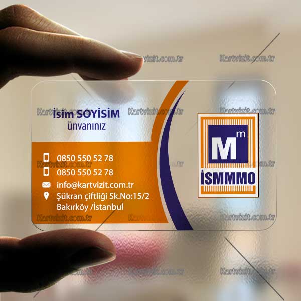 Yeminli Mali Müşavir Şeffaf Kartvizit